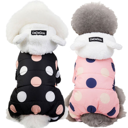 Polka Dot Coat Pet Cloth for Dogs